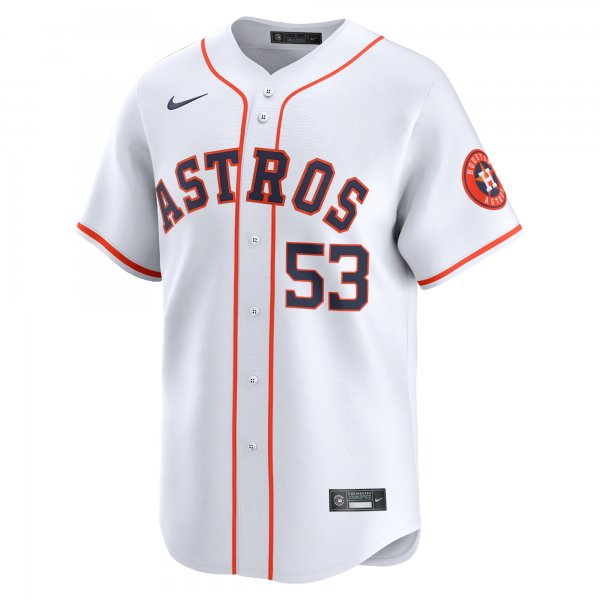 Men's Houston Astros Cristian Javier Nike White Home Limited Player Jersey