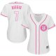 Houston Astros #7 Craig Biggio White/Pink Fashion Women's Stitched MLB Jersey