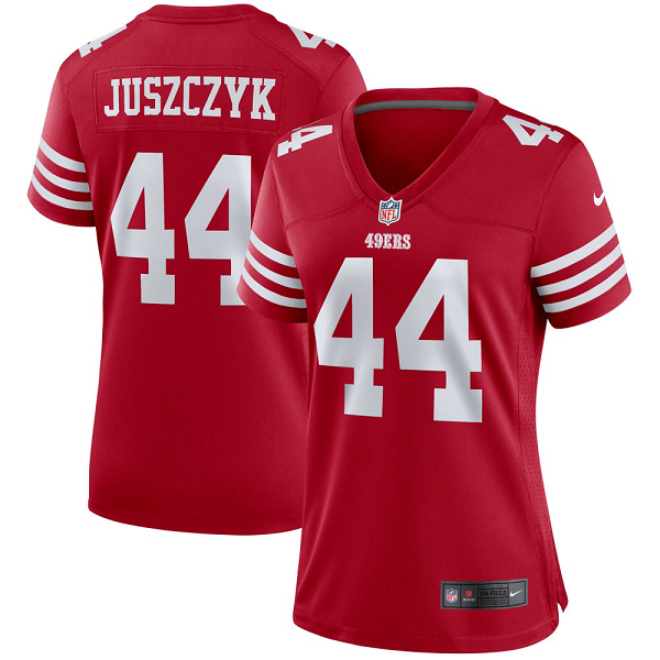 Women's San Francisco 49ers Kyle Juszczyk Nike Scarlet Player Game Jersey-(2022 New Style)