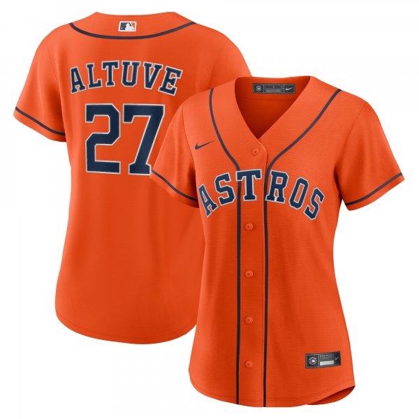 Women's Houston Astros Jose Altuve Nike Orange Alternate Replica Player Jersey