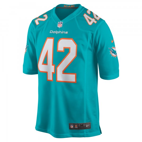 Men's Miami Dolphins Alexander Johnson Nike  Aqua  Game Jersey