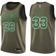 Men's Nike Boston Celtics #33 Larry Bird Green Salute to Service Swingman NBA Jersey