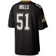 Men's New Orleans Saints Sam Mills Mitchell & Ness Black Legacy Replica Jersey