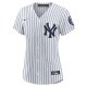 Women's New York Yankees Derek Jeter Nike White/Navy 2020 Hall of Fame Induction Home Replica Player Name Jersey