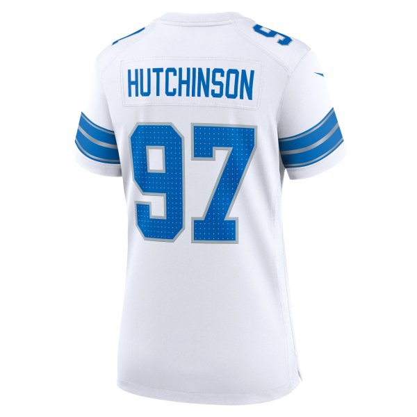 Women's Detroit Lions Aidan Hutchinson Nike White Game Jersey