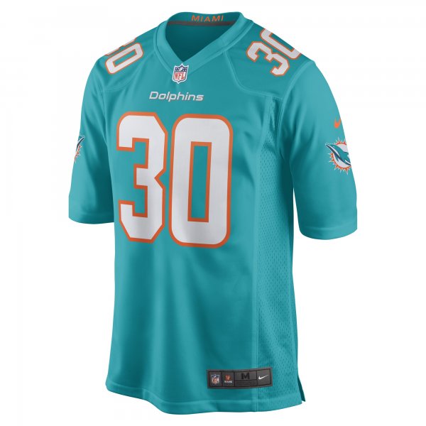 Men's Miami Dolphins Alec Ingold Nike Aqua Game Player Jersey