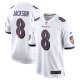 Men's Baltimore Ravens Lamar Jackson Nike White Game Jersey