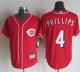 Cincinnati Reds #4 Brandon Phillips Red New Cool Base Stitched MLB Jersey