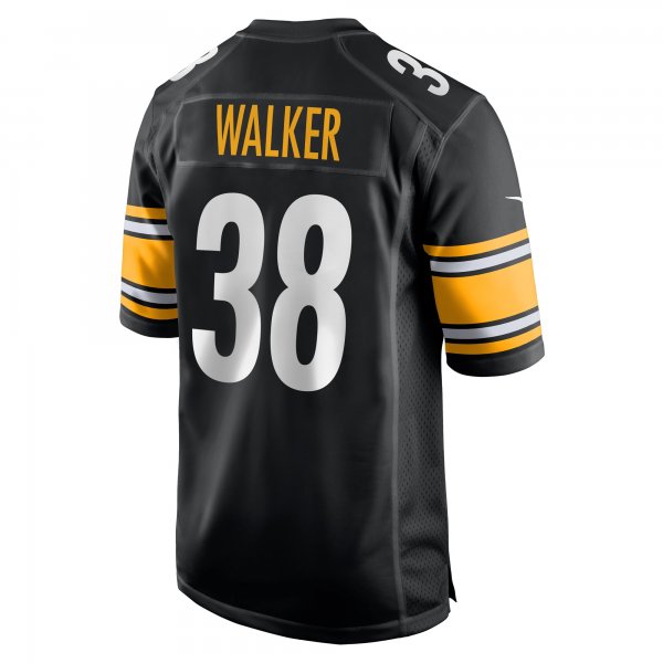 Men's Pittsburgh Steelers Mykal Walker Nike  Black Team Game Jersey