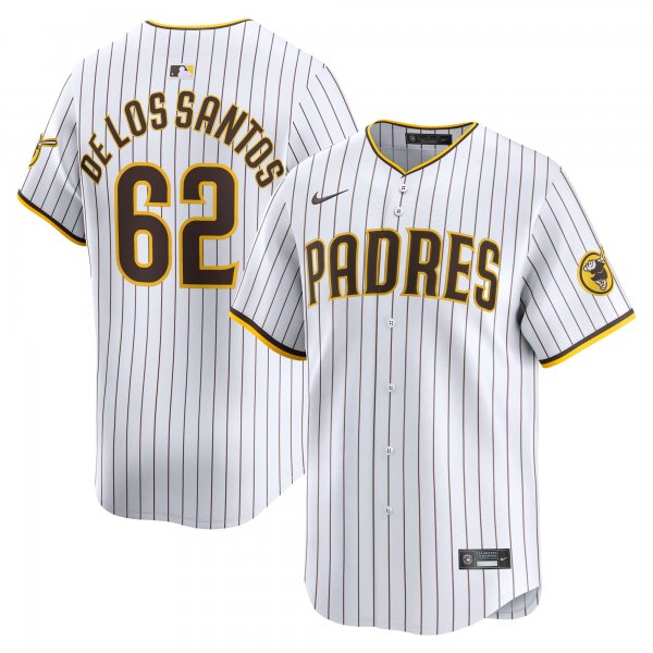 Men's San Diego Padres Enyel De Los Santos Nike White Home Limited Player Jersey