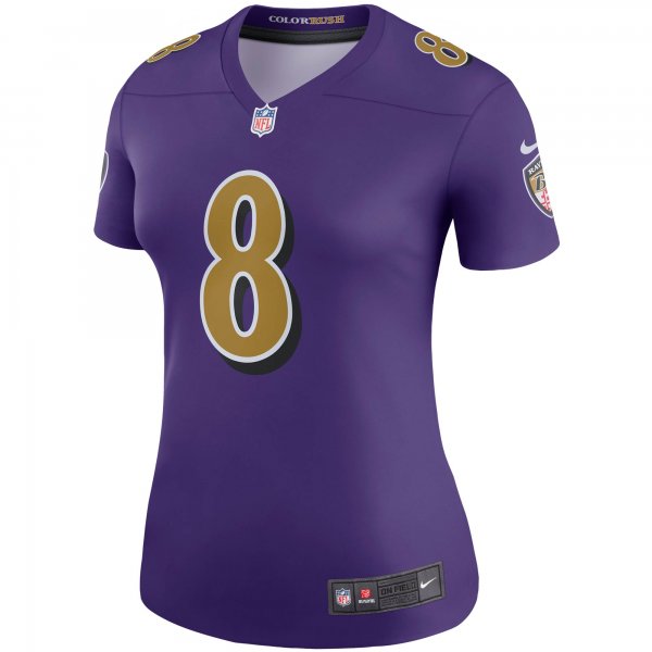 Women's Baltimore Ravens Lamar Jackson Nike Purple Color Rush Legend Player Jersey