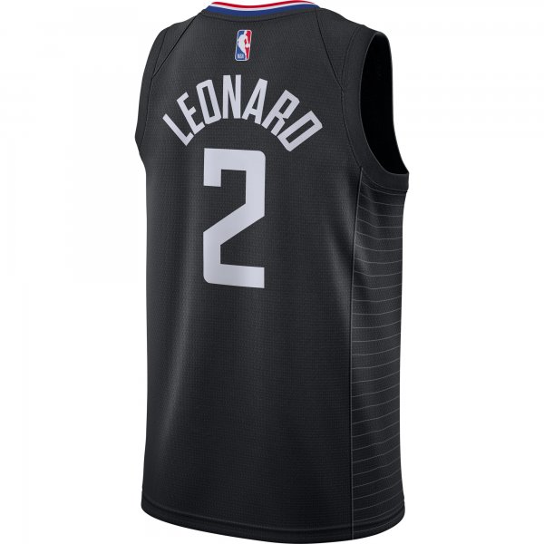 Men's LA Clippers Kawhi Leonard Jordan Brand Black 2020/21 Swingman Jersey - Statement Edition