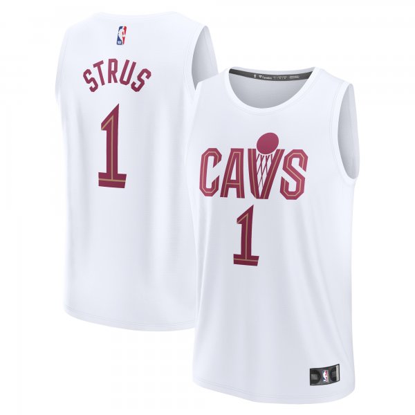 Youth Cleveland Cavaliers Max Strus Fanatics White Fast Break Replica Player Jersey - Association Edition