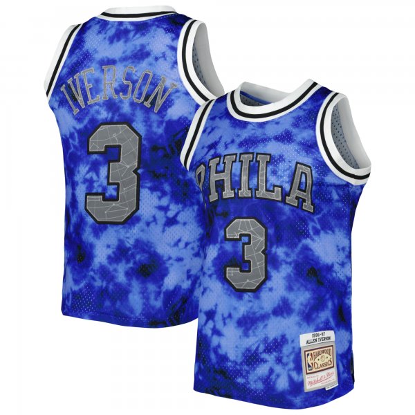 Men's Philadelphia 76ers Allen Iverson Mitchell & Ness Royal 1996/97 Galaxy Swingman Jersey