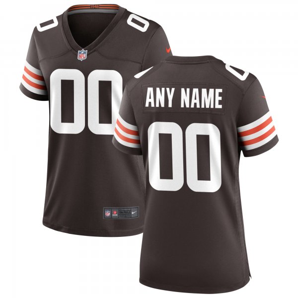 Women's Nike Cleveland Browns Brown Custom Game Jersey