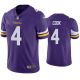 Men's Minnesota Vikings #4 Dalvin Cook Purple Vapor Untouchable Stitched NFL Jersey