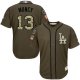 Men's Los Angeles Dodgers #13 Max Muncy Majestic Green MLB 2018 World Series Salute To Service Jersey