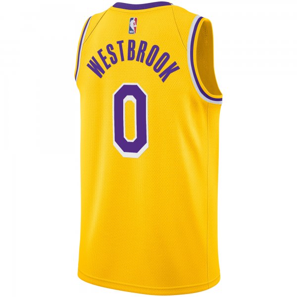 Men's Los Angeles Lakers Russell Westbrook Nike Gold 2020/21 Swingman Player Jersey - Icon Edition