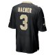 Men's New Orleans Saints Jake Haener Nike  Black Team Game Jersey