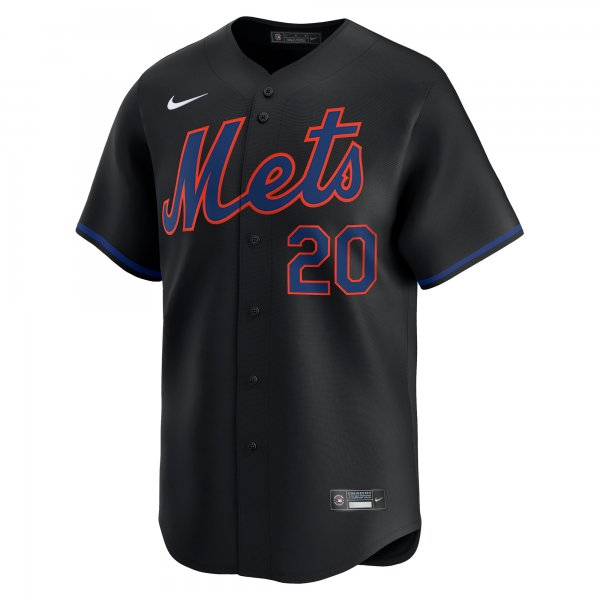 Men's New York Mets Pete Alonso Nike Black Alternate Limited Player Jersey