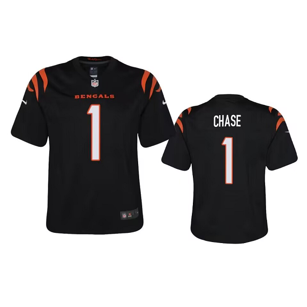 Youth Cincinnati Bengals #1 Ja'Marr Chase Nike Black Limited Jersey