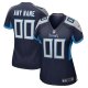 Women's Nike Navy Tennessee Titans Custom Game Jersey