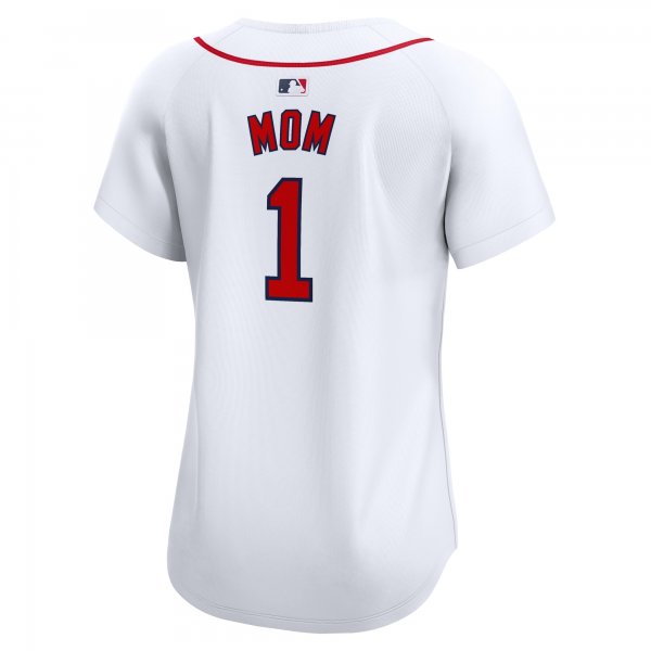 Women's Boston Red Sox Nike White #1 Mom Home Limited Jersey