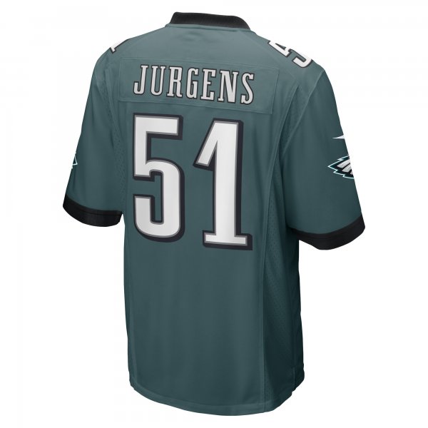 Men's Philadelphia Eagles Cam Jurgens Nike Midnight Green Game Player Jersey