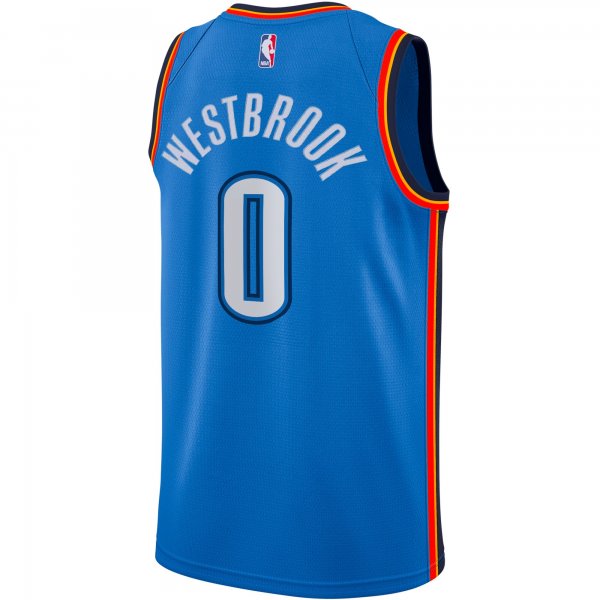 Men's Oklahoma City Thunder Russell Westbrook Nike Blue Swingman Player Jersey - Icon Edition