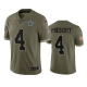 Men's Dallas Cowboys #4 Dak Prescott Olive 2022 Salute To Service Limited NFL Jersey