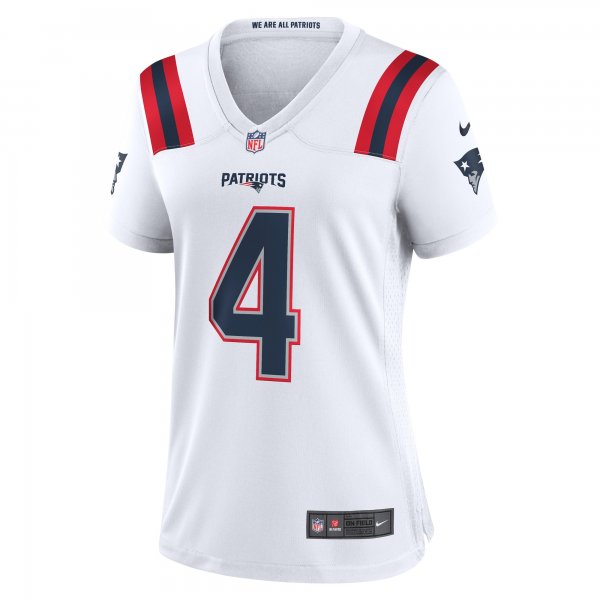 Women's New England Patriots Bailey Zappe Nike White Game Player Jersey