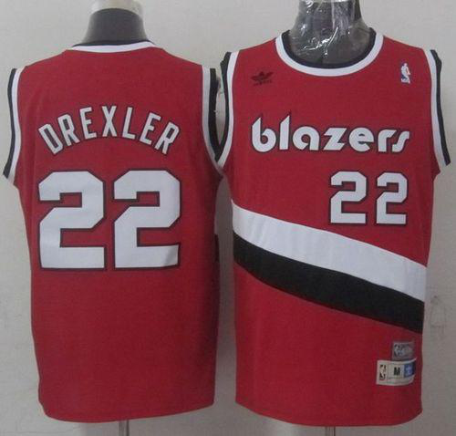 Men's Portland Trail Blazers #22 Clyde Drexler Red Soul Swingman Throwback Stitched NBA Jersey