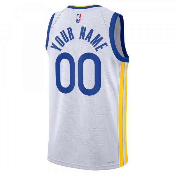 Unisex Golden State Warriors Nike White Swingman Custom Jersey - Association Edition