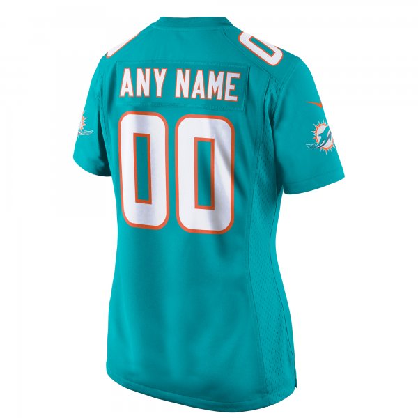 Women's Nike Aqua Miami Dolphins Custom Game Jersey