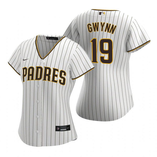 Women's San Diego Padres #19 Tony Gwynn Nike White 2020 Home Jersey