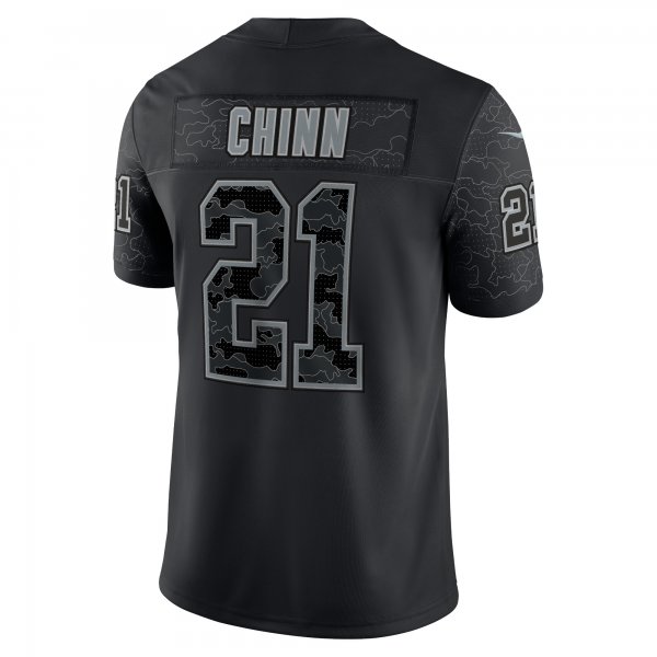 Men's Carolina Panthers Jeremy Chinn Nike Black RFLCTV Limited Jersey