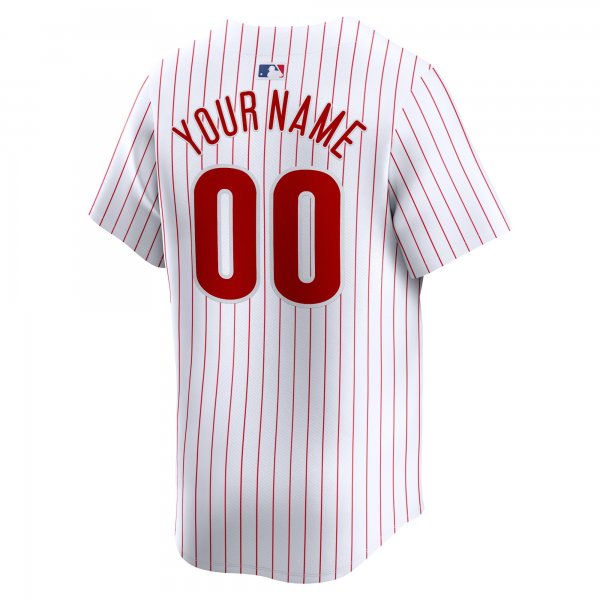 Youth Philadelphia Phillies Nike White Home Limited Custom Jersey