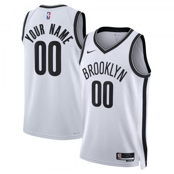 Unisex Brooklyn Nets Nike White Swingman Custom Jersey - Association Edition