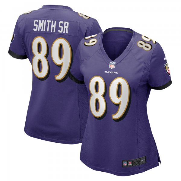 Women's Baltimore Ravens Steve Smith Sr. Nike Purple Retired Player Game Jersey