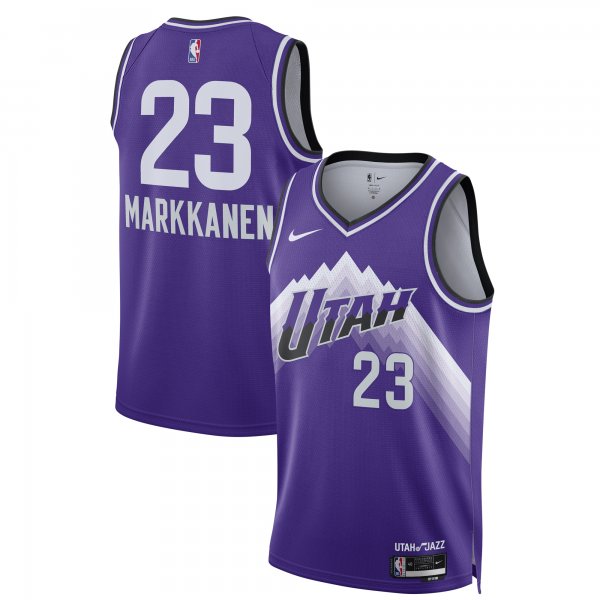 Men's Unisex Utah Jazz #23 Lauri Markkanen Nike Purple 2023/24 Swingman City Edition Jersey