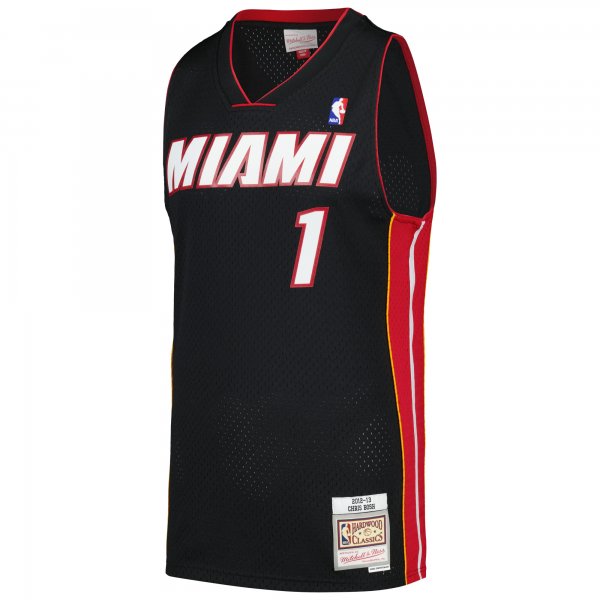 Men's Miami Heat Mitchell & Ness Black 2012/13 Hardwood Classics Swingman Jersey