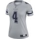 Women's Dallas Cowboys Dak Prescott Nike Gray Inverted Legend Jersey