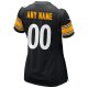 Women's Nike Black Pittsburgh Steelers Custom Game Jersey