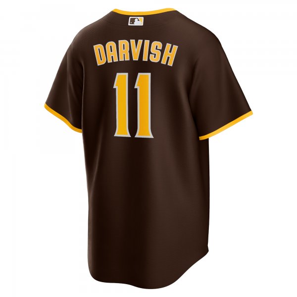 Men's San Diego Padres Yu Darvish Nike Brown Alternate Replica Player Jersey