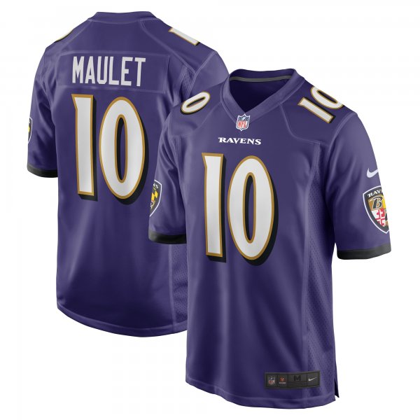 Men's Baltimore Ravens Arthur Maulet Nike  Purple  Game Jersey