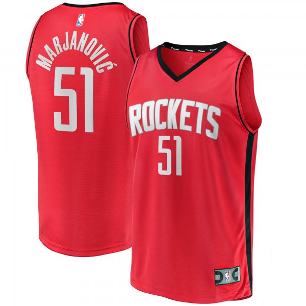 Youth Houston Rockets Boban Marjanovic Fanatics Red Fast Break Player Jersey - Icon Edition