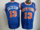 Mitchell And Ness Men's New York Knicks #13 Mark Jackson Blue Throwback Stitched NBA Jersey