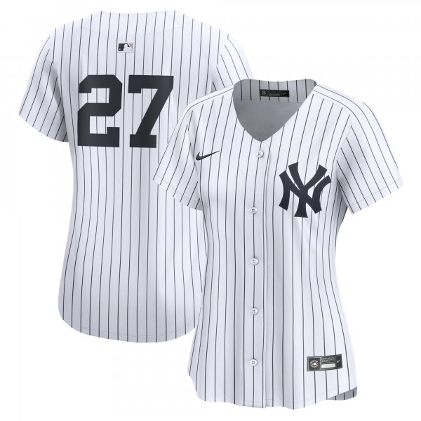 Women's New York Yankees #27 Giancarlo Stanton Nike White Home Limited Player Jersey