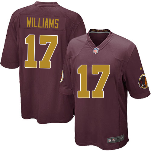 Washington Redskins #17 Doug Williams Men's Nike Game Burgundy Red Gold Number Alternate 80TH Anniversary NFL Jersey