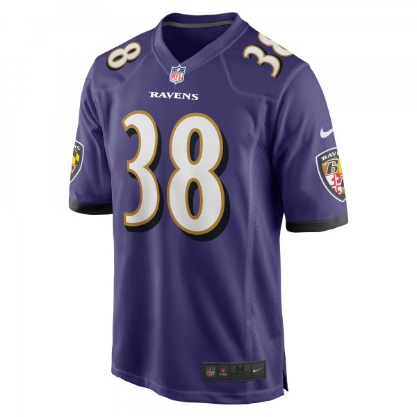 Men's Baltimore Ravens Ben Mason Nike Purple Game Jersey